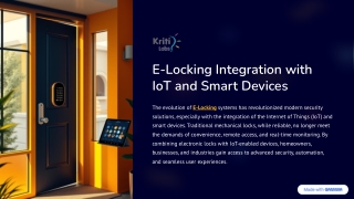 E-Locking Integration with IoT and Smart Devices