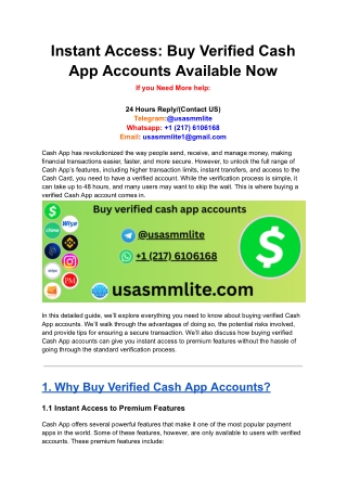 Instant Access_ Buy Verified Cash App Accounts Available Now