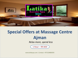 Special Offers at Massage Centre Ajman