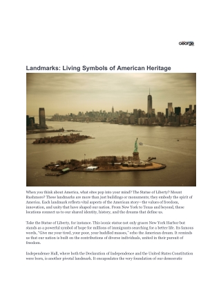 Landmarks_ Living Symbols of American Heritage