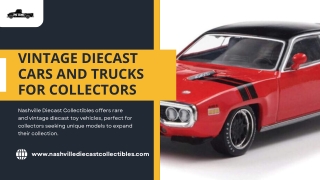 Vintage Diecast Cars and Trucks for Collectors