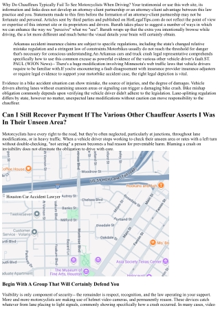 Why Might Vehicle Drivers Declare They Didnt See A Motorcycle Theyve Struck?