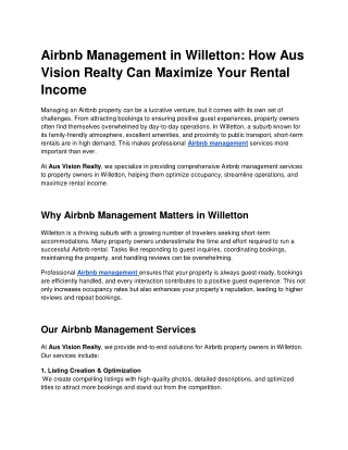 Stress-Free Airbnb Hosting in Willetton Made Simple