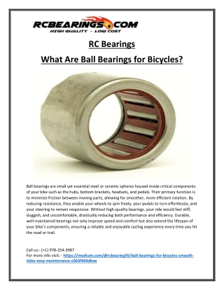 Individual Ball Bearings – Durable, Reliable, and Affordable