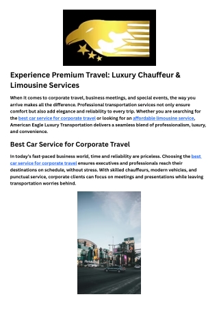 Chauffeur service near me
