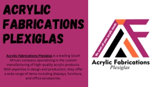 Acrylic Fabrications Plexiglas