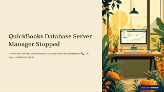 QuickBooks Database Server Manager Not Running? Easy Fixes Here