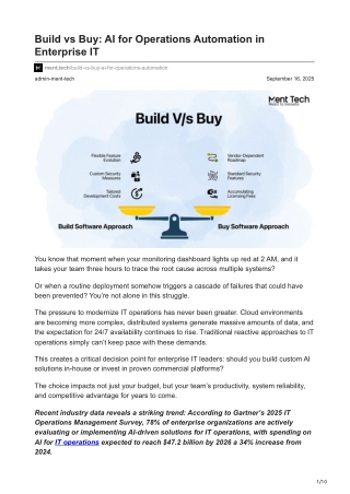 ment.tech-Build vs Buy AI for Operations Automation in Enterprise IT