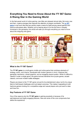 yy 567 game Online Presentations Channel