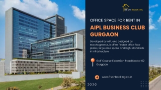 Modern Commercial Space for Rent in AIPL Business Club Gurgaon
