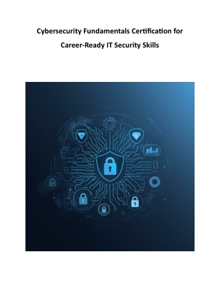 Cybersecurity Fundamentals Certification for Core Security Skills