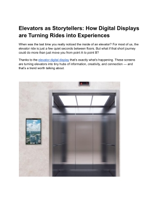 Elevators as Storytellers_ How Digital Displays are Turning Rides into Experiences (2)