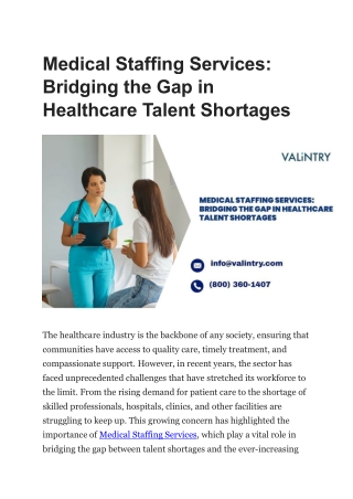 Medical Staffing Services