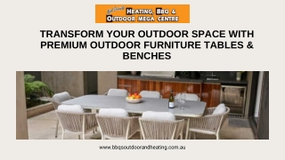 Outdoor Furniture Table and Benches