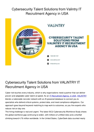 IT Recruitment Agency in USA