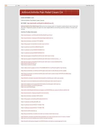 Arthrovit Arthritis Pain Relief Cream Canada