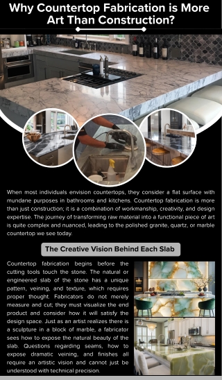 Why Countertop Fabrication is More Art Than Construction