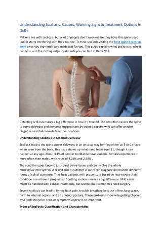 Understanding Scoliosis