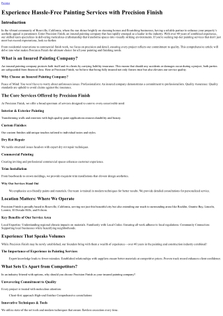 Experience Hassle-Free Painting Services with Precision Finish