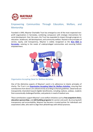 Empowering Communities Through Education-Maymar Charitable Trust