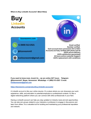 Where to Buy LinkedIn Accounts_ [Best Sites]