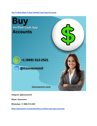 Top 3.4 Best Sites To Buy Verified Cash App Accounts