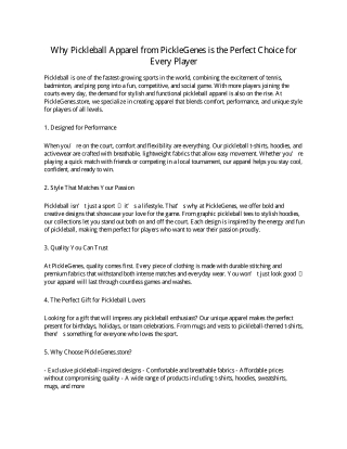 Pickleball Shirts: Stylish, Comfortable, and Performance