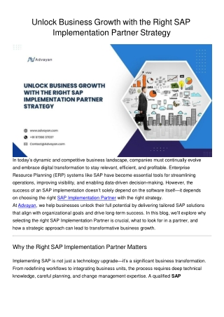 SAP Implementation Partner