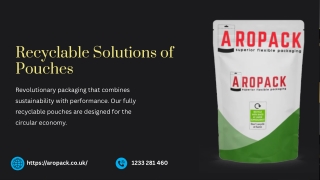 Eco-Friendly Recyclable Pouches for Modern Brands