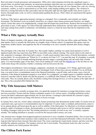 Northway Title Agency: Your Companion for Smooth Closings