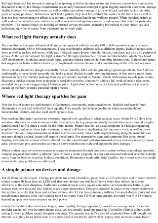 Red Light Therapy in Chicago for Discomfort Relief: Counted On Carriers