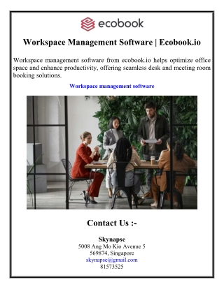 Workspace Management Software  Ecobook.io