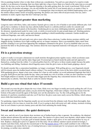 Kamelo Gloves Care Tips: Make Your Golf and Gardening Gloves Last Longer