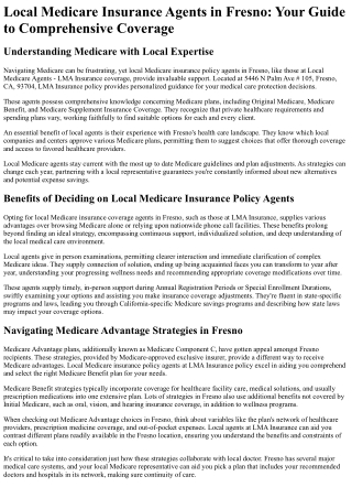 Local Medicare Agents