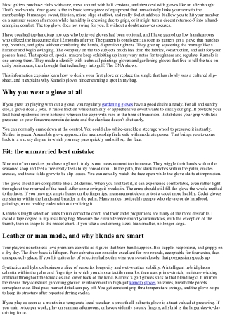 Beginner’s Guide to Golf Gloves: Why Kamelo Leads the Pack