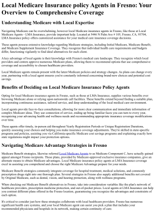 Local Medicare Agents