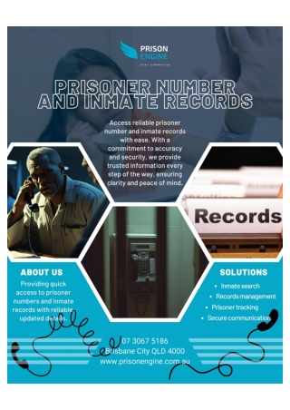 Prisoner Number and Inmate Records
