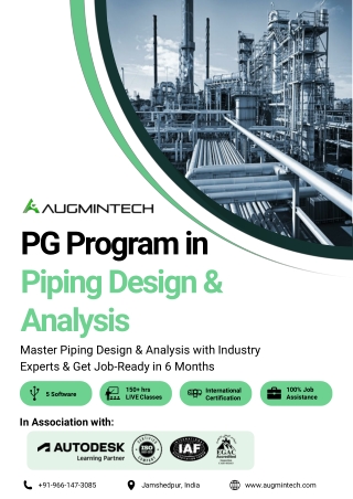 PG Program in Piping Design & Analysis – Master Piping Engineering with Augminte