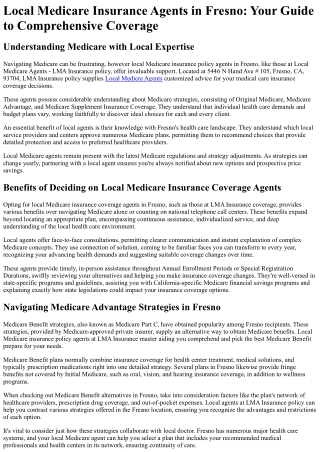 Local Medicare Agents