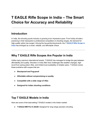 T EAGLE Rifle Scope in India