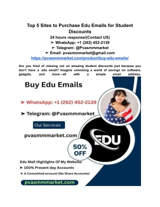 Top 5 Sites to Purchase Edu Emails for Student Discounts