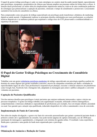 Gestor tráfego para psicólogos: aumente consultas com estratégias digitais