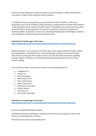 Precision Farming Market 2025-2032