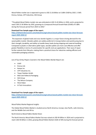 Wood Pallets Market 2025-2032