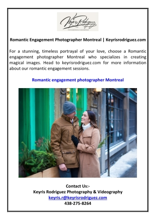 Romantic Engagement Photographer Montreal | Keyrisrodriguez.com