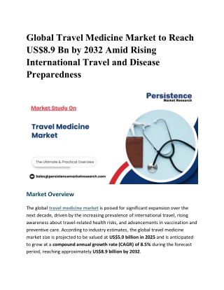 Travel Medicine Market