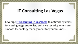 IT Consulting Las Vegas