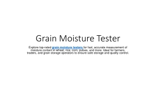 Grain Moisture Tester