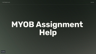 Reliable Support for Your MYOB Assignments