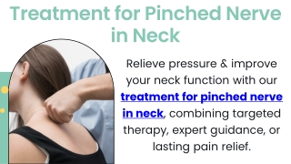 Treatment for Pinched Nerve in Neck